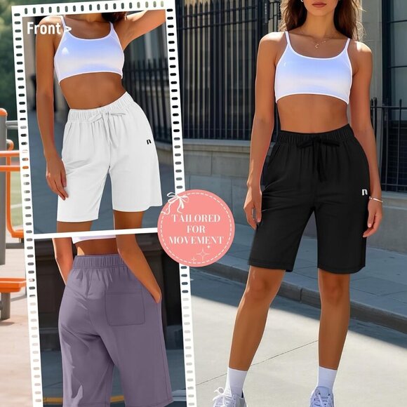 3 Pack Women's Quick Dry Shorts - Black, White, Dark Grey - X-Large - Picture 2 of 6